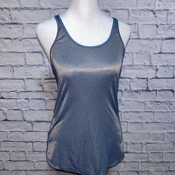 Lululemon What The Sport Singlet Tank Top Heathered Poseidon Gold W1L07S size 4 - Picture 1 of 11